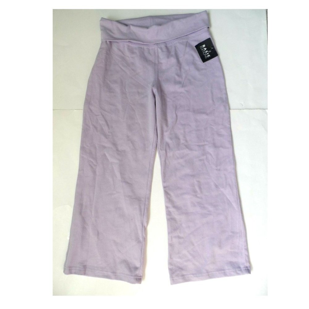 Basic Editions Girl's Athletic Flood Pants Light Purple Size: 10/12